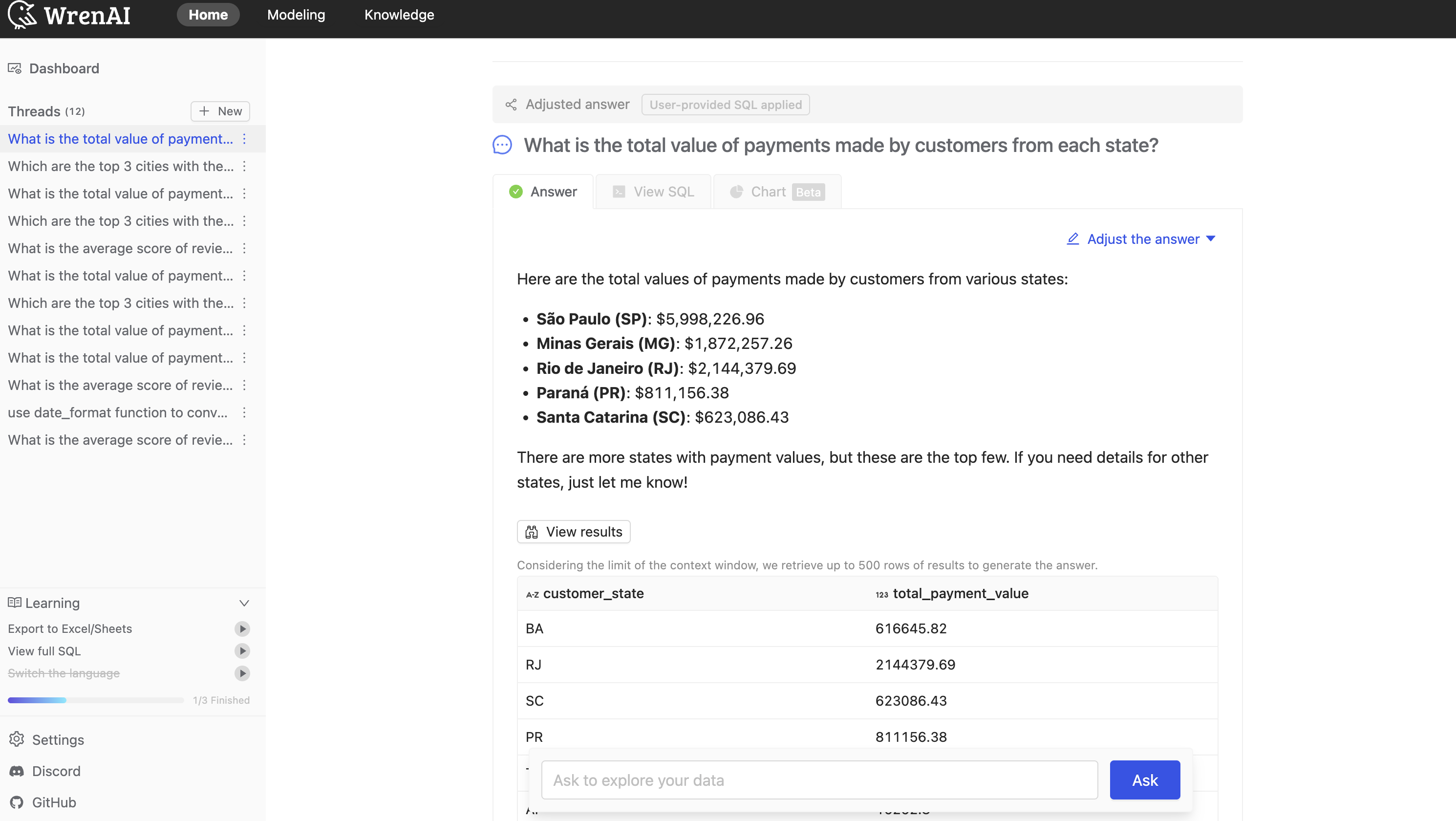 Adjusted SQL Answer